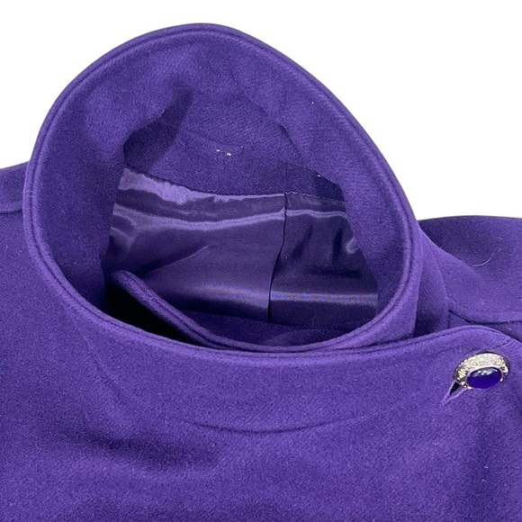 VINTAGE RUTLAND Purple Wool Cape Coat Women's Size 1X - Picture 6 of 16